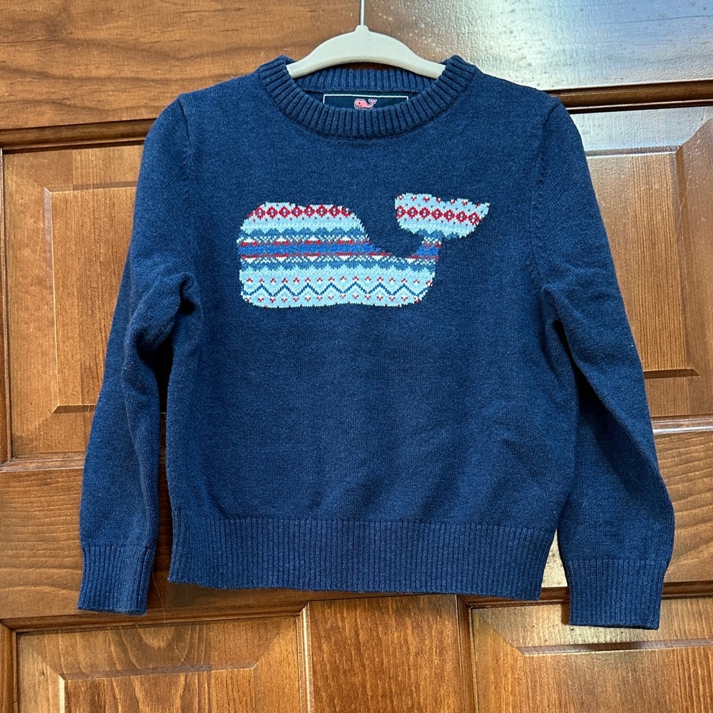Vineyard Vines Boy 3T Navy Sweater with Whale Design